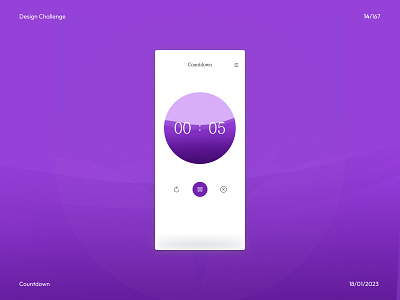 Design Challenge Day 14 : Countdown Design bts korean purple ui ux