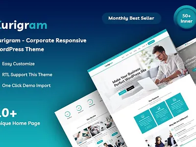 Kurigram - Corporate Business Responsive WordPress Theme 3d animation branding design graphic design illustration logo motion graphics ui vector