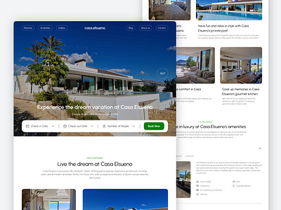 casa.elsueno Villa Website Design design figma landing page ui ux web design website