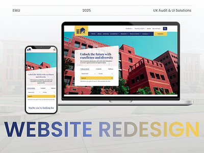 The East West University Website Redesign education landing page ui ui design university ux design website