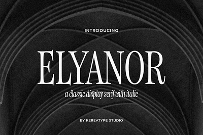 Elyanor A Classic Display Serif 70s 70s font 80s 80s font 90s font beautiful classy classy serif editorial elegant serif elyanor a classic display serif headline italic magazine newspaper press retro font serif vintage font