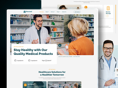 Pharmed - Pharmacy & Medical Health Care Landing Page bootstrap design elementor figma html landing page medical health modern pharmacy rometheme ui ux website wordpress