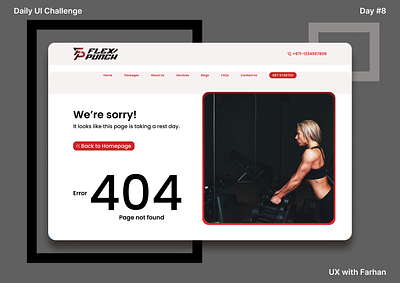 Daily UI Day#008 Error 404 Page ui