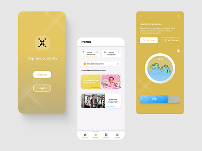 Express Laundry app design laundry mobile ui ux