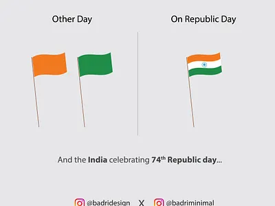 74th Republic Day advertising branding creative graphicdesign illustration india minimal socia media