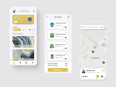 Express Laundry app design laundry mobile ui ux