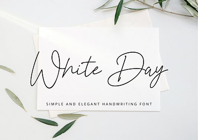 WhiteDay Handwriting Script Font branding font elegant font font fonttype hand written font logo font luxury font script signature font stylish font