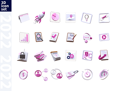 3d icon set 3d 3d icons blender branding design illustration