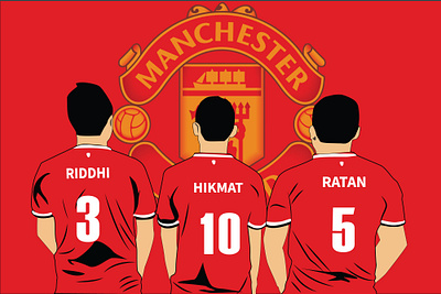 Manchester united Digital art branding design graphic design illustration vector