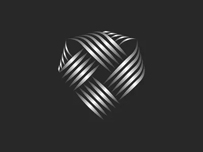 Knot - diamond shape 3d logo branding diamond logo graphic design illustration jewellery knot logo line art lines logo logo design metallic lines overlapping parallel lines silver thin lines vector weaving