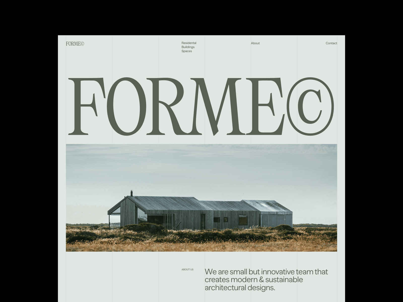 Forme Architectural Studio animation architecture art direction building design digital design grid house layout minimal modern typography ui ux web whitespace