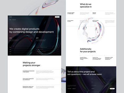 Corporate website design clear grid landing page minimalistic product design typography website