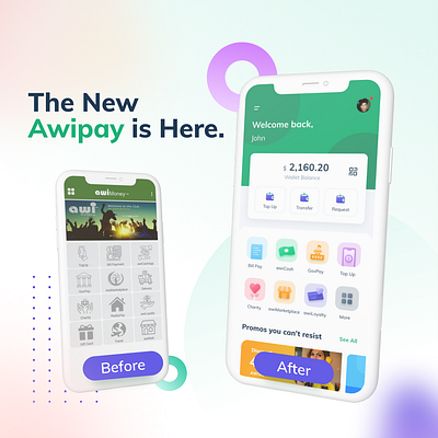 AwiPay App Redesign app app design design graphic design ui