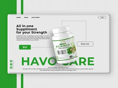 Supplement Havo advertising banner design branding design graphic design logo minimal trendy ui web banner