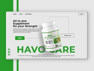 Supplement Havo advertising banner design branding design graphic design logo minimal trendy ui web banner