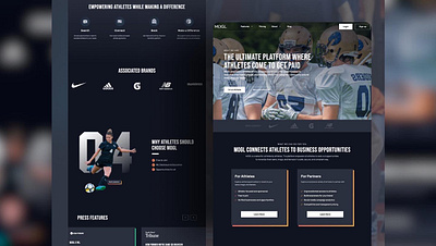 Designing the First Platform for College Athletes design development graphic design ui ux design website website design