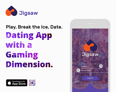 Jigsaw - Dating App app branding design graphic design typography