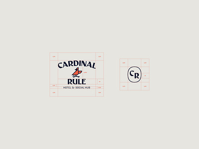 The Cardinal's Law boutique hotel brand identity branding cardinal cardinal logo custom typography custom wordmark design graphic design hotel brand hotel brand identity hotel branding illustration illustrator lettering logo logo grid logotype type typography