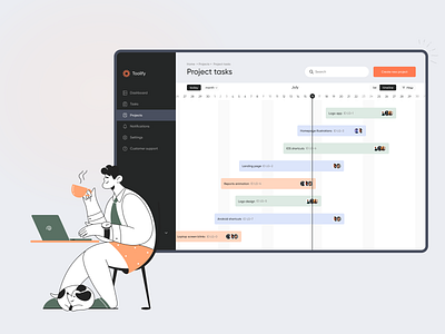 Issue tracking app - Toolify dashboard management task tracking ui ux web