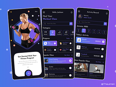 Gym Mobile App app application design figma fitness fitness website gym gym app gym landing page gym landing page design gym website design landing page ui ui design uiux user interface