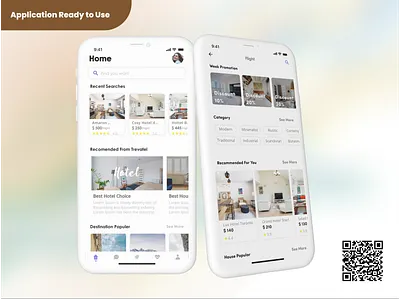Flux Hotel Booking hotel full application in Flutter 3.0 3d graphic design travel ui