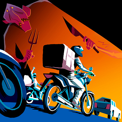 delivery boy illustration