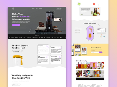 Redesign of BlendJet website - Desktop version branding design graphic design ui ux