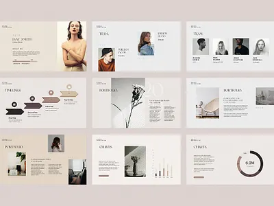 Studio Portfolio PowerPoint Template #9 app branding design graphic design illustration logo typography ui ux vector
