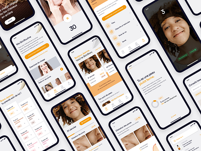 SkinCherish - Mobile App app design skincare ui ux