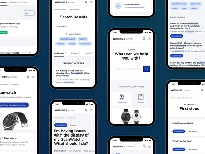 Withings Support - Website design health help center mobile ui ux website withings