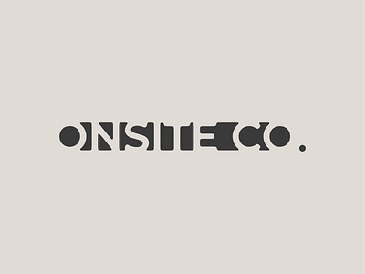 OnSite Co. Negative Space Logo branding design graphic design logo typography