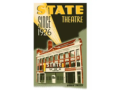 State Theatre Poster design graphic design illustration poster vector