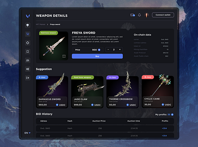 NFT Marketplace design figma marketplace nft ui uiux ux webdesign