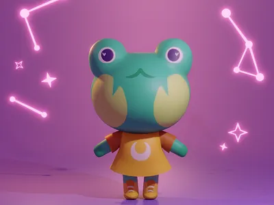 Ranita estilo Animal Crossing