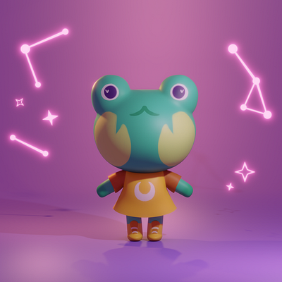 Ranita estilo Animal Crossing