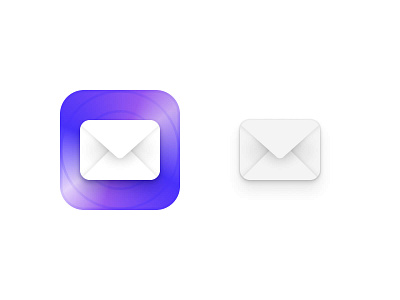 Saber · Email Icon 3d app icon branding email envelope glow effect gradient icon design illustration integration logo minimali neumorphism soft shadow