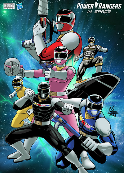 Power Rangers In Space artist artwork bookcover character illustration comic artist comic style comiccover concept coverart drawing fanart ideas illustration layout mightymorphin mmpr poster powerrangers supersentai tokusatsu