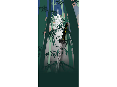 Katana Wallpaper adobe design illustration illustrator vector wallpaper