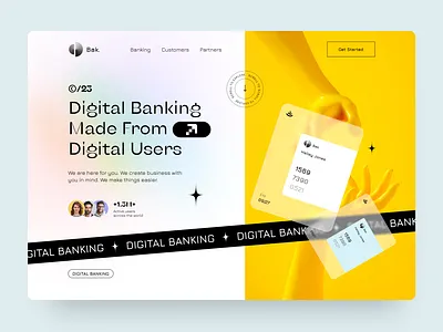 Digital Banking branding design graphic design site uiux uiux design web design