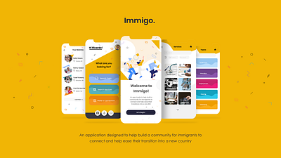 Immigo Hackathon App design hackathon illustration ui design ux design
