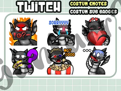 Emotes custom art badges branding design emote emote custom emote design graphic design graphic designer illustration logo motion graphics twitch youtube