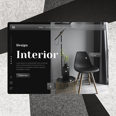 Design Interior - website header design designinterior figma graphic design interior ui ux webdesign