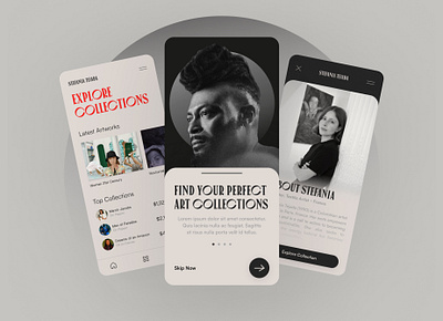 Mobile App: iOS Android UI - Art Collection Gallery android art art gallery artwoks branding interface ios mobile ui uiux web design