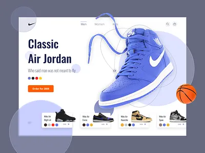 Concept Air Jordan's online shop ui