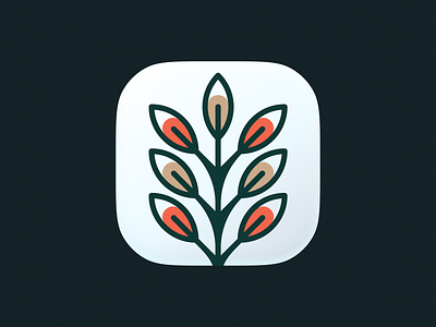 Plant icon! app app icon bio brand brand identity branding figma icon illustration ios leaf leaves logo mark mobile nature plant saas symbol tree