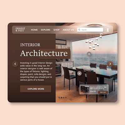 Ernest & fest web design landing page 👇 app branding design graphic design illustration logo typography ui ux vector web website