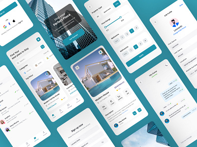 Real Estate mobile app apartment apartment booking app app design hotel house app property app real estate real estate agent real estate booking real estate ui design ui design