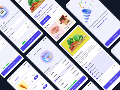 Grocery Delivery Service App 🛍️ 3d app design branding button components delivery design dribbble dribbbleshot mobile design product deign service ui user flows ux