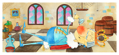 Tale: the king of the red nose children drink illustration king story tale