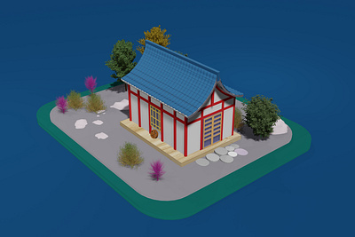 Chinese style house. roof